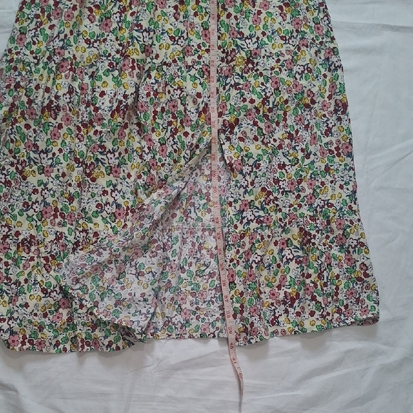 Bohemia Floral Puff Sleeve Flounce Sleeve. Women's Dress Size L - Picture 9 of 12